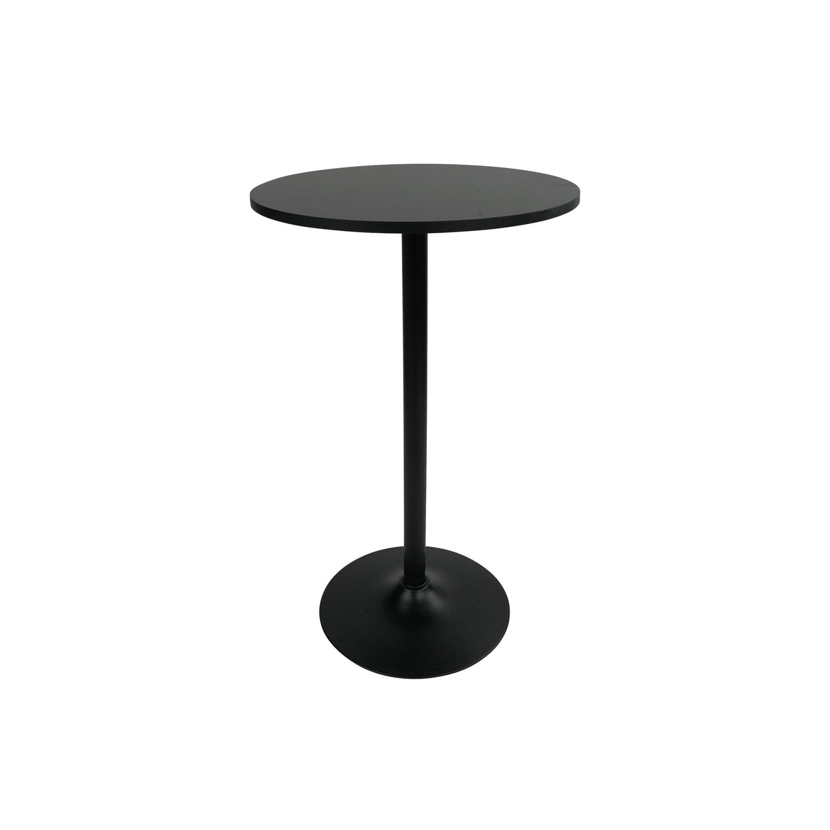 Pearington Santina round bar table with black top for stylish cocktail hour.