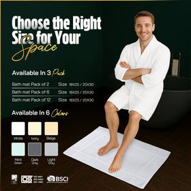 Pearl Linens absorbent and soft cotton mats ideal for guest bathrooms