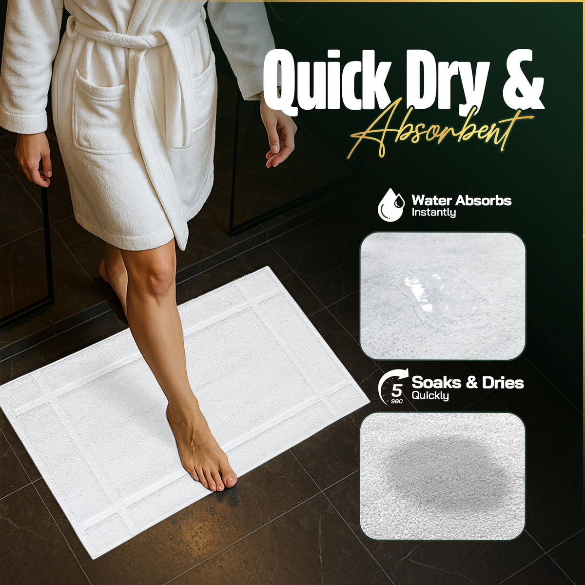 Pearl Linens machine-washable bath mats simplify laundry and care