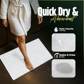 Pearl Linens machine-washable bath mats simplify laundry and care