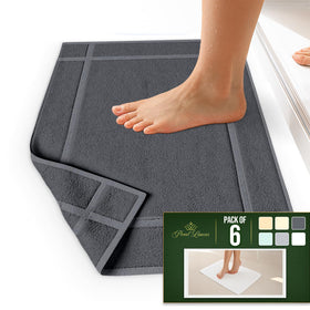OEKO-TEX certified Pearl Linens bath mat ensures skin-friendly fabrics.