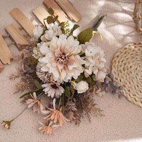 Peauley chrysanthemum artificial flower, long-lasting color for weddings or table decor.