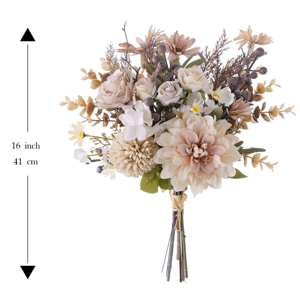 Peauley daisy arrangement, lifelike centerpiece for dining tables and living spaces.