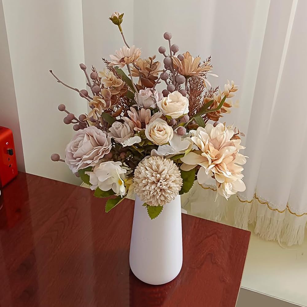 Peauley dandelion silk flower, durable decor to brighten kitchens or windowsills.