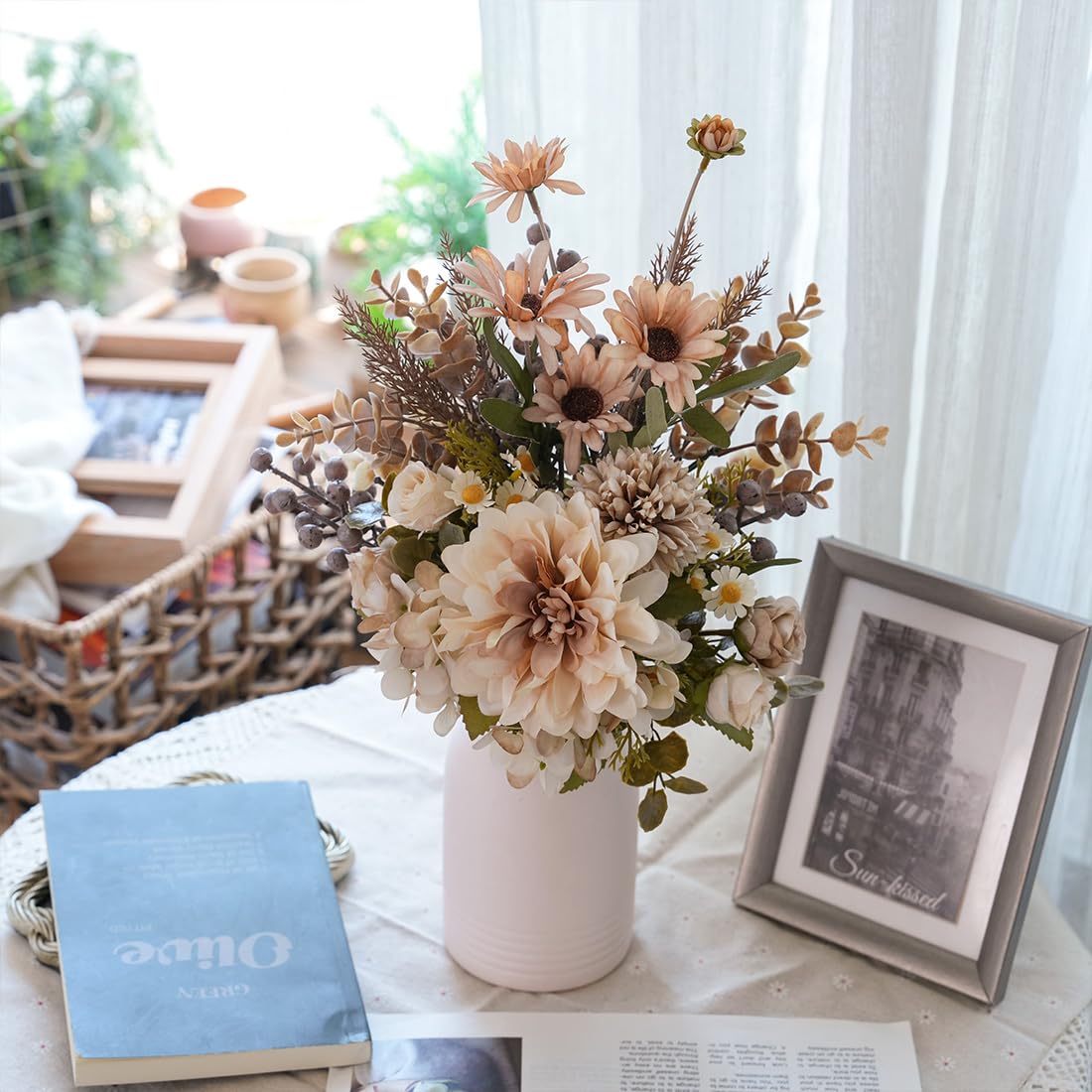 Peauley full flower mix, versatile centerpiece for weddings, parties, or everyday decor.