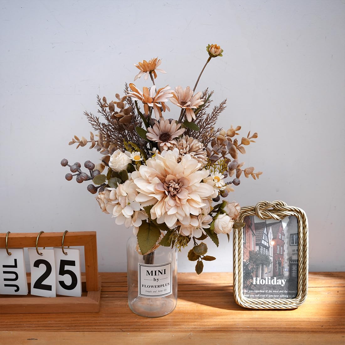 Peauley hollyberries silk blooms, romantic accents for holidays or year-round tables.