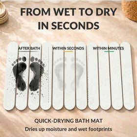 Pebble Nest easy-clean diatomite mat wipes clean in seconds