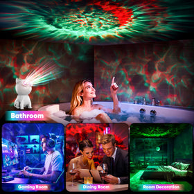 Pedica Galaxy Projector bedroom-mood creates warm ambiance for movies and relaxation.