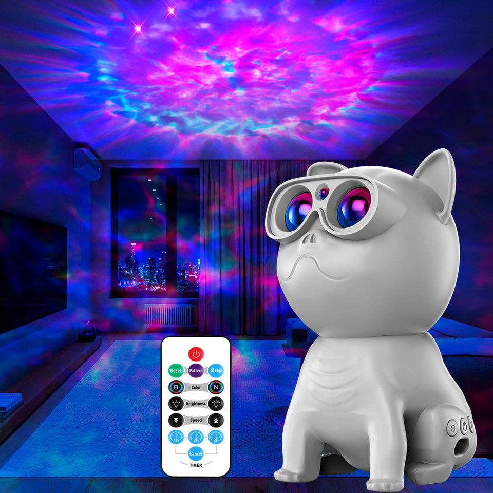 Pedica Galaxy Projector with dog-angle design casts calming nebula visuals for kids' rooms.
