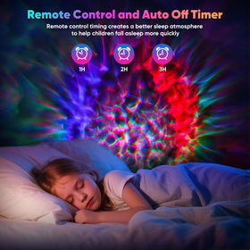Pedica Galaxy Projector remote-use enables easy setup from bed or couch.