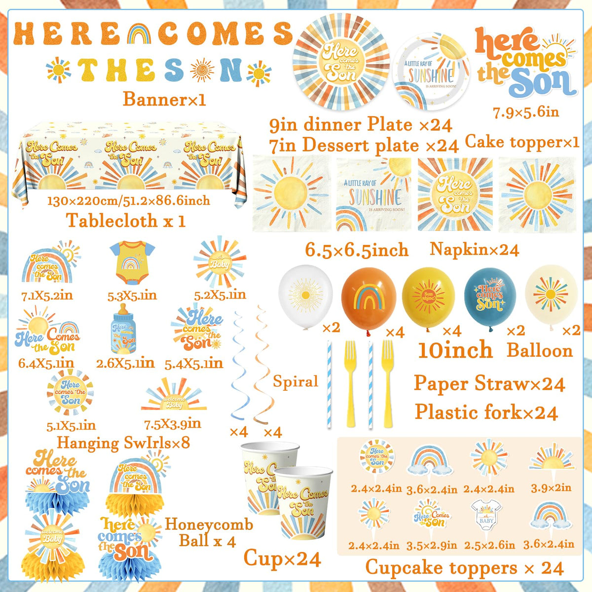 Peghoqu Here Comes The Sun tablecloth, waterproof and sturdy.