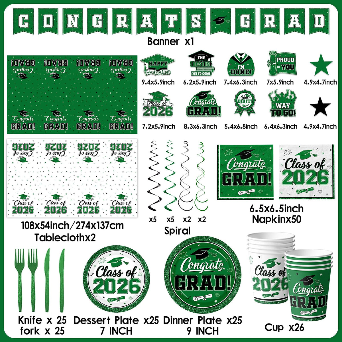 Peghoqu 108x54 green-white tablecloth keeps surfaces clean and stylish