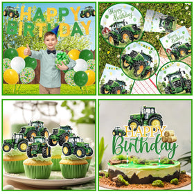 Peghoqu tractor napkins for kid-friendly farm party setting