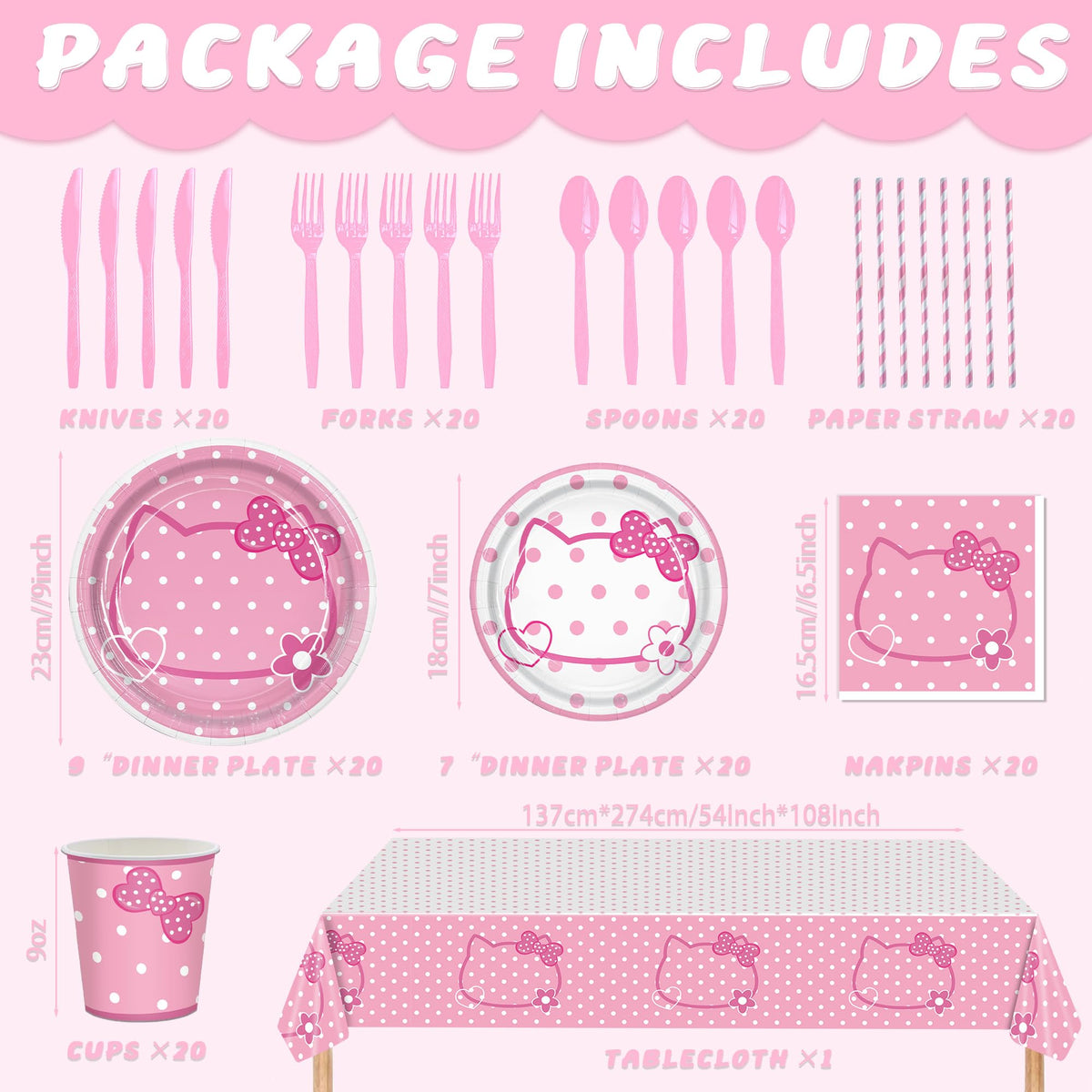Peiking pink kittens napkins for quick cleanup and color coordination