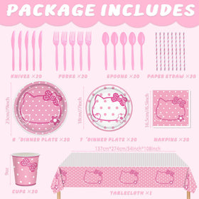 Peiking pink kittens napkins for quick cleanup and color coordination