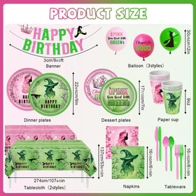 Pekeng pink-green large plates ideal for family-serving meals