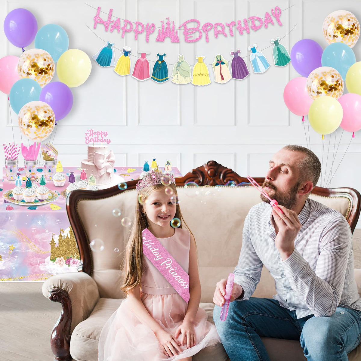 pekeng princess balloons-12inch add festive pops of color and whimsy.