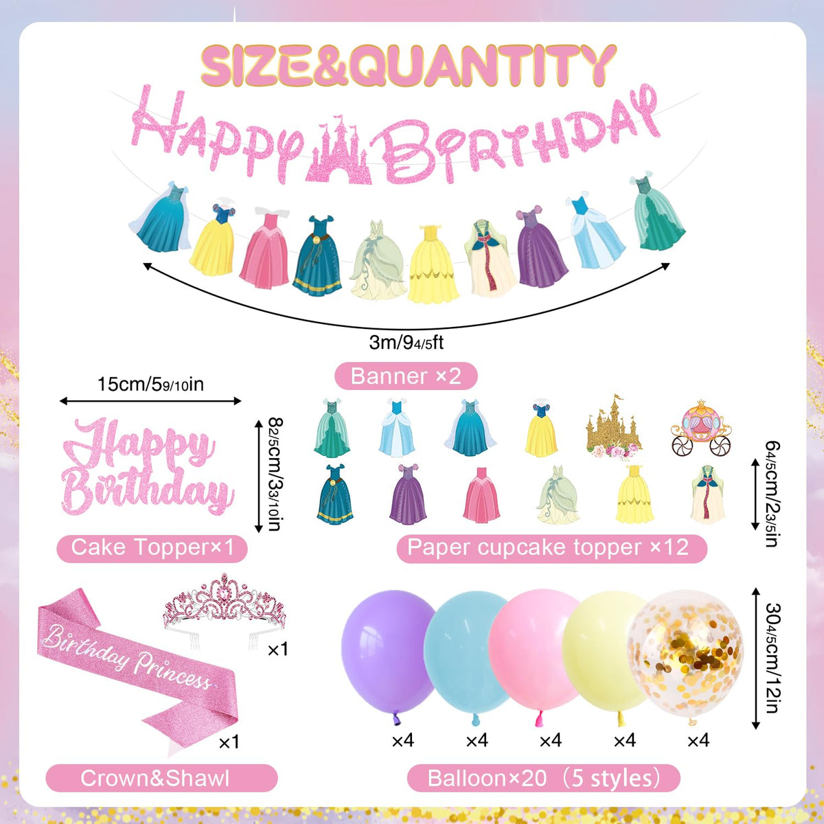 pekeng princess shoulder strap crown adds wearable sparkle to the celebration.