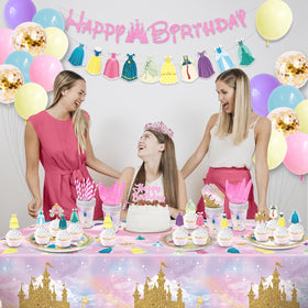 pekeng princess tablecloth provides a smooth, waste-saving backdrop for meals.