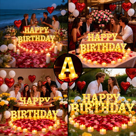 Peledic latex balloons add vibrant accents to the birthday backdrop