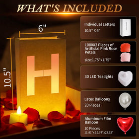 Peledic LED tea lights provide safe, reusable candlelight for romantic ambiance.