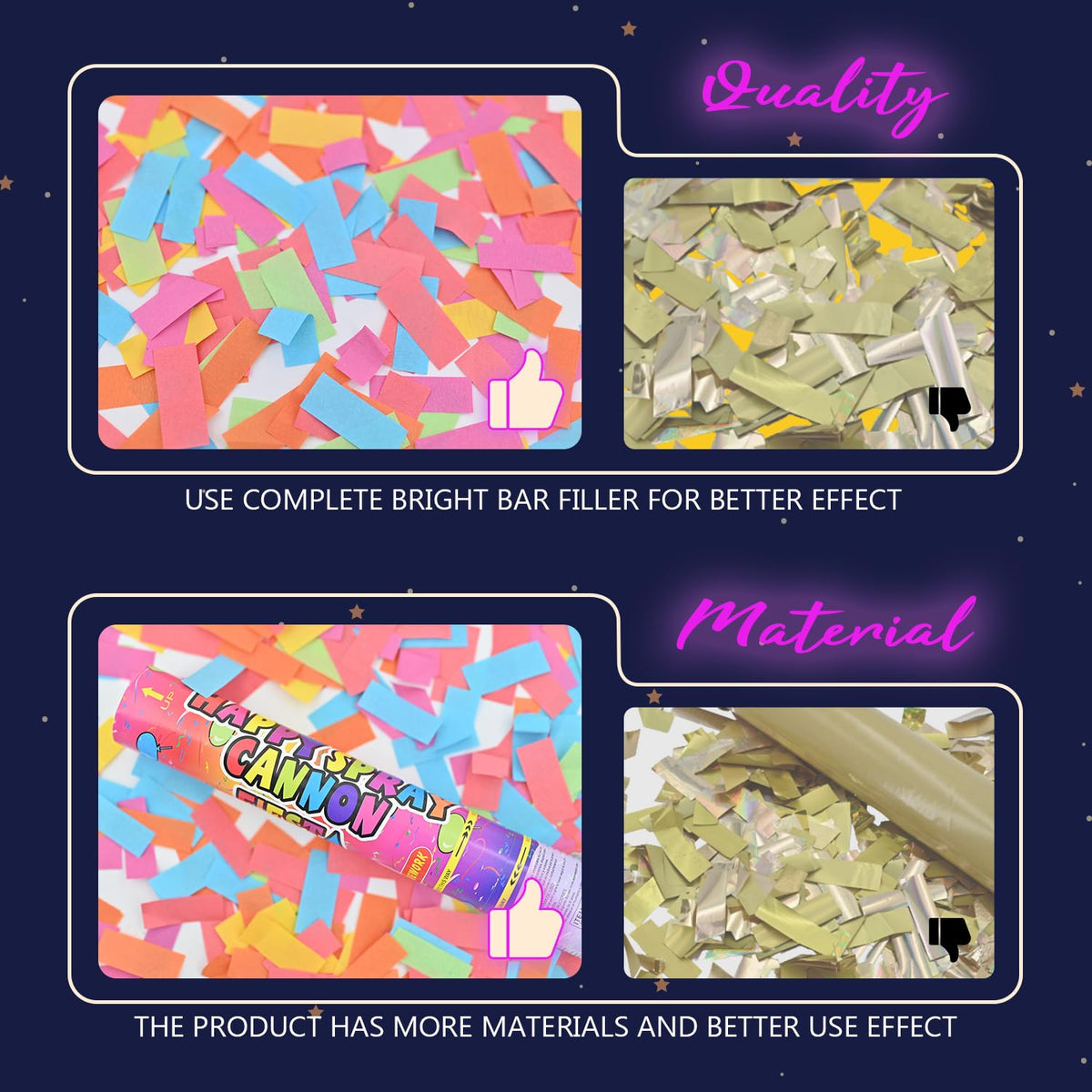 PEMUI 12-pack confetti cannons showcased as bulk party supplies.