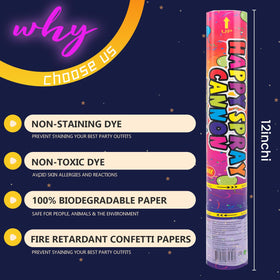 PEMUI confetti cannon suitable for indoor or outdoor use in any venue.