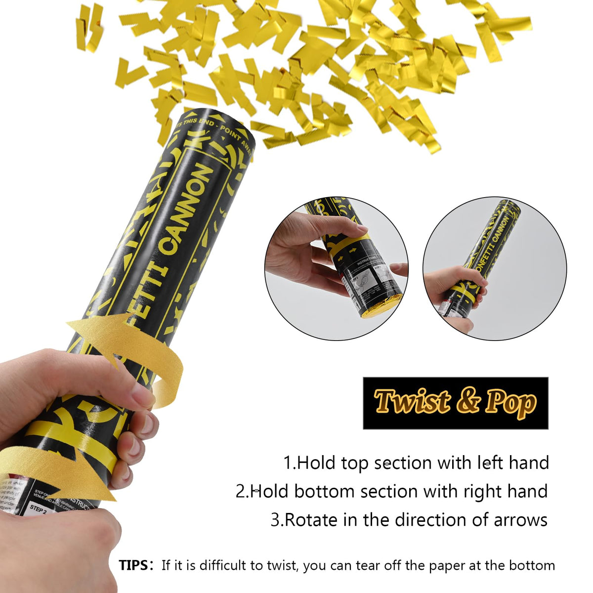 PEMUISE confetti poppers suitable for indoor or outdoor celebrations.