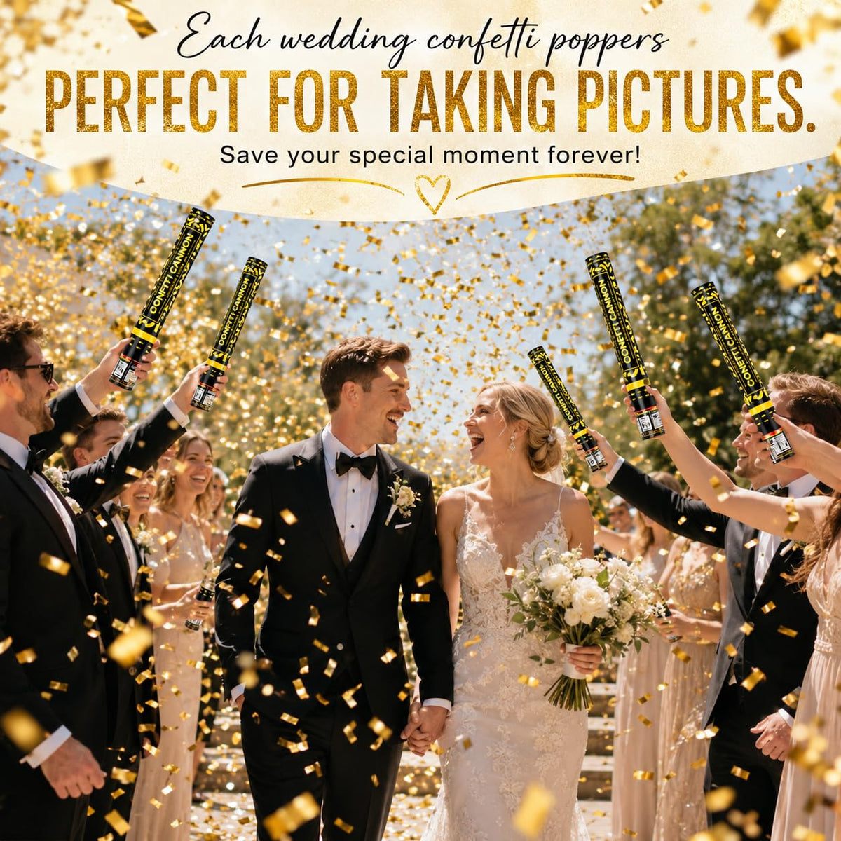 PEMUISE gold foil confetti maintains safety while brightening parties.