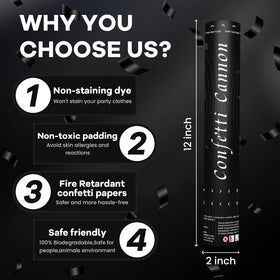 PEMUISE Party atmosphere with black confetti elevates weddings and celebrations