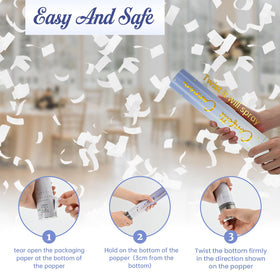 PEMUISE 12-pack confetti poppers add surprise to weddings and parties