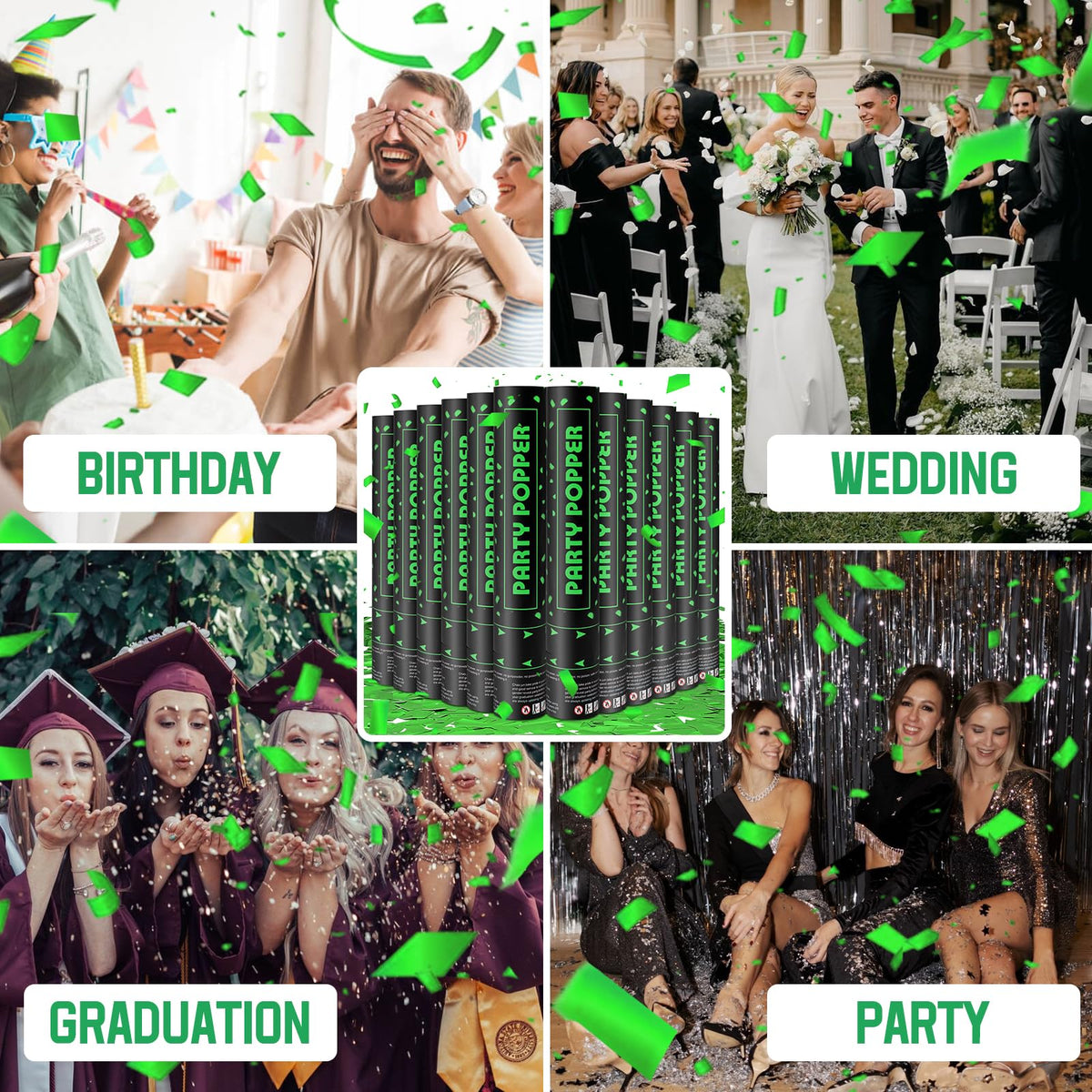 pemuise confetti popper bulk for large party setups