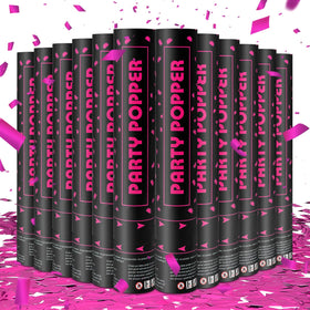 Pemuise party poppers pink confetti cannon 12inch adds festive sparkle to celebrations