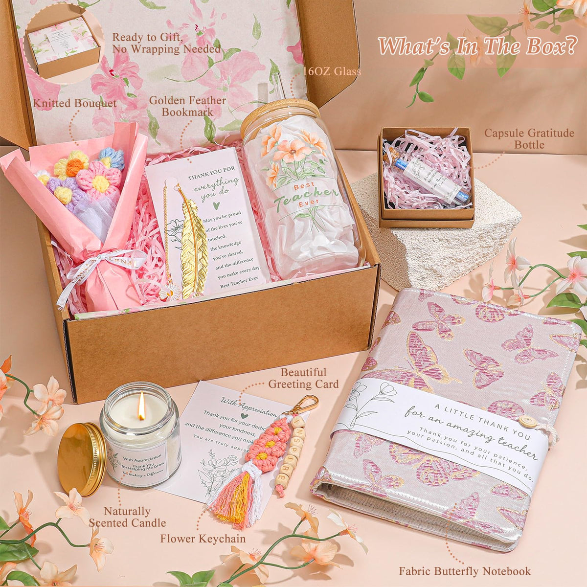 Pengtai gift box with butterfly-embroidered notebook for organized lesson planning
