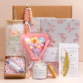 Pengtai teacher gift box with glass cup and straw, ideal for daily classroom moments