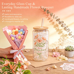 Pengtai knitted flower bouquet adds a cozy decorative touch
