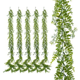 PENGYEE 6-pack 6ft artificial greenery garland for table decor
