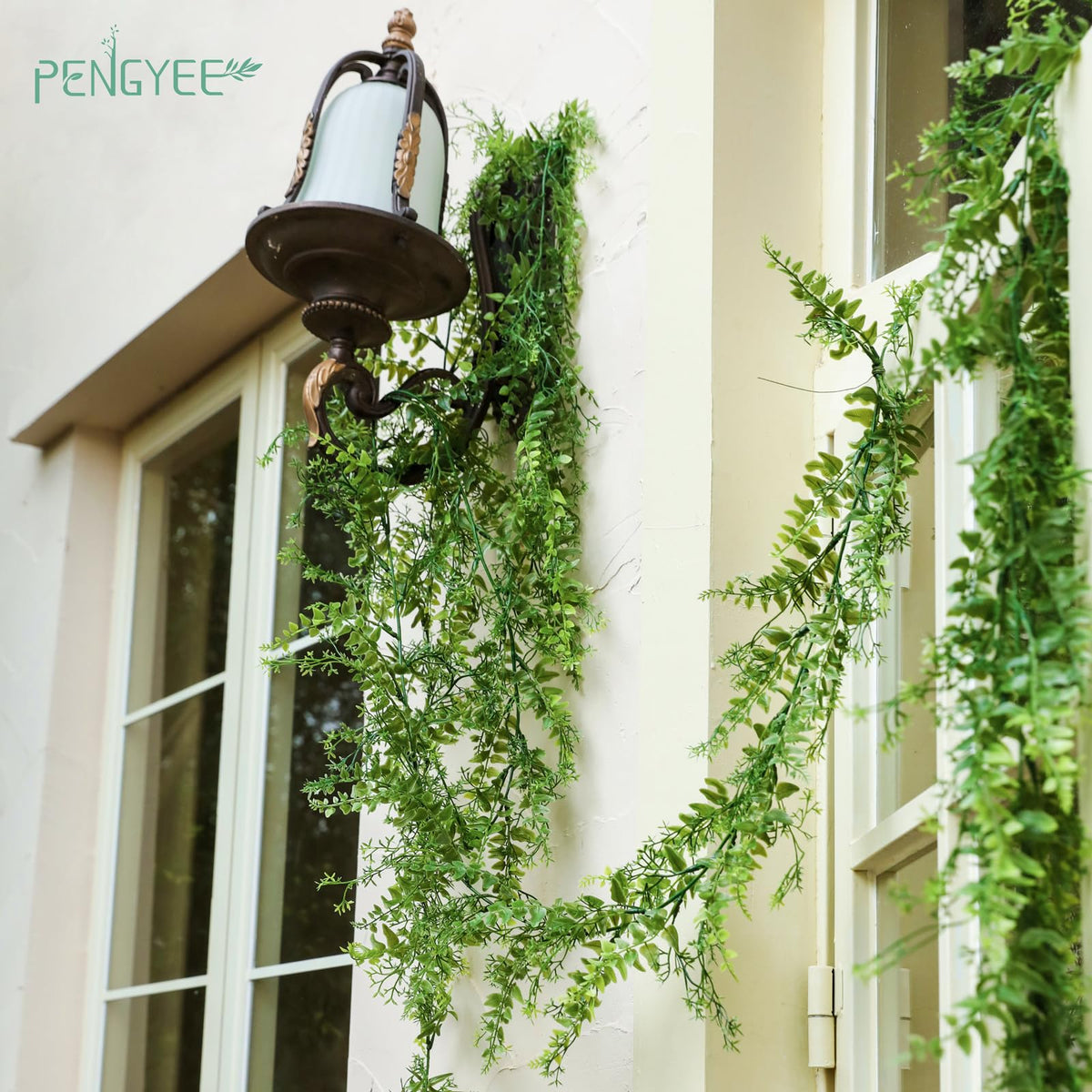 PENGYEE 6ft garland with hanging loop for easy setup