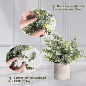 PENGYEE compact artificial plants for desk decor and corners
