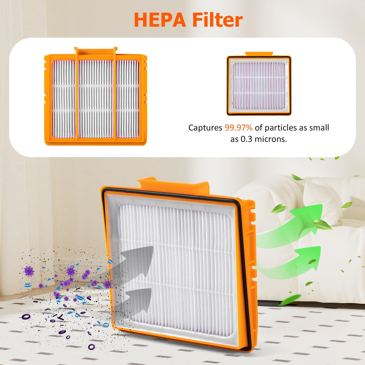 Penkineer Shark HEPA filters 2-pack maintain suction and filtration