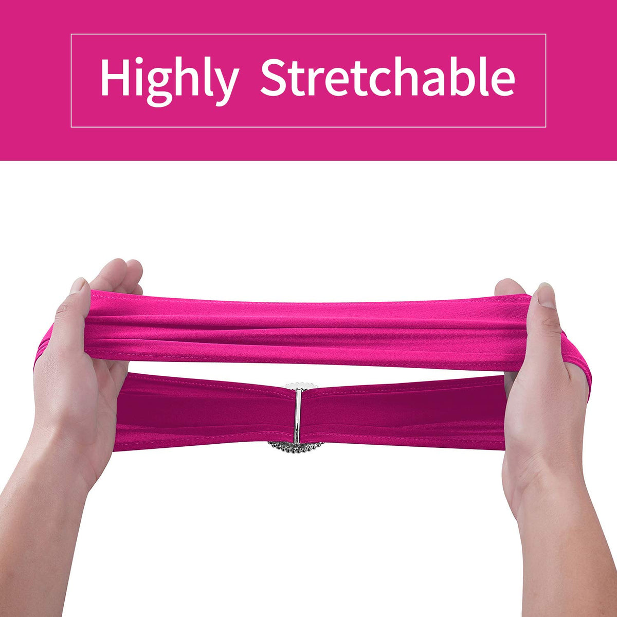 Peomeise reusable spandex chair sash designed for multiple events.