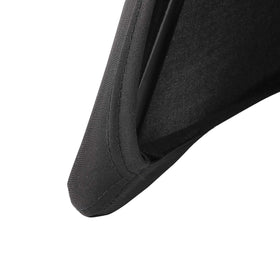 Peomeise chair cover enhances party decor with sleek, easy-care fabric.