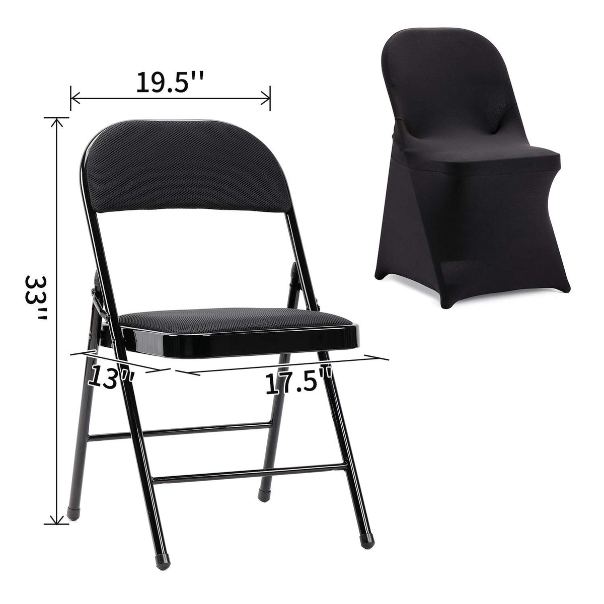 Peomeise standard-size chair cover fits most banquet chairs for quick setup.