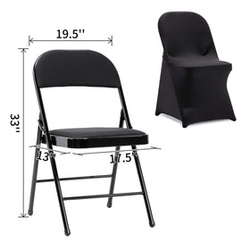 Peomeise standard-size chair cover fits most banquet chairs for quick setup.