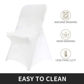 Peomeise chair cover white easy-install for quick event styling.