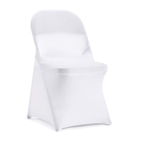 Peomeise stretch spandex chair cover white on wedding setup enhances elegance.