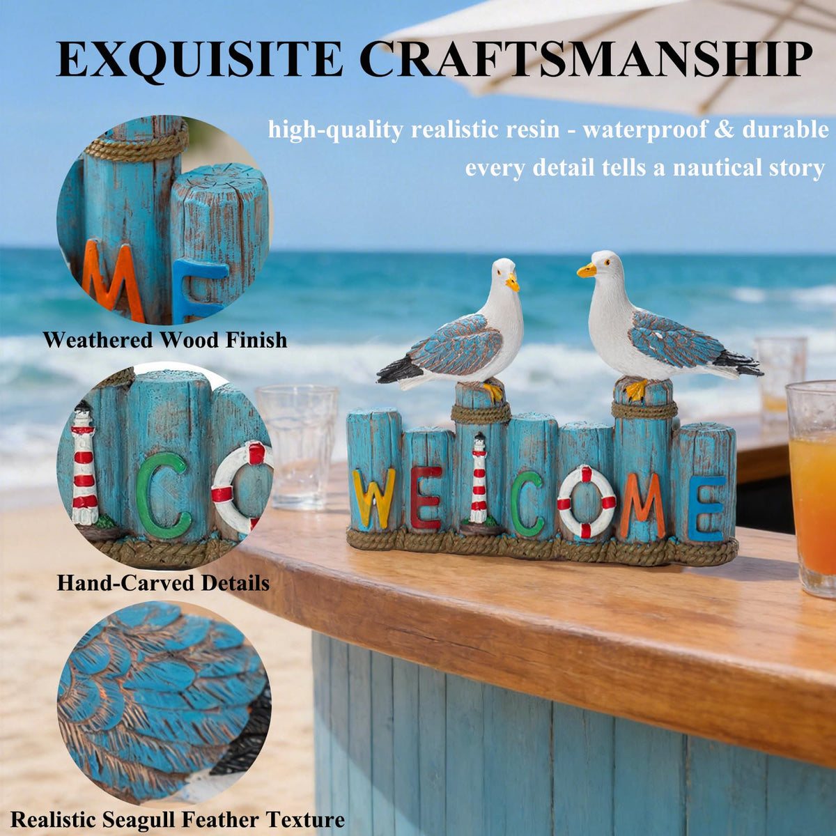 PepFurSt outdoor resin sculpture for lake houses and garden patios