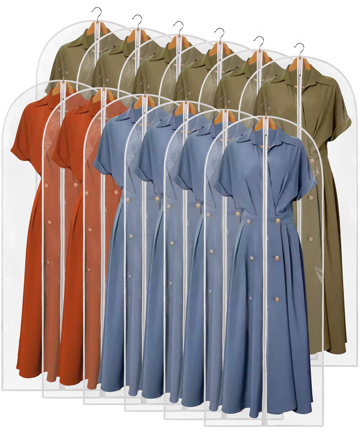 Perber 60-inch dress bag pack12 protects a long gown from dust and moisture