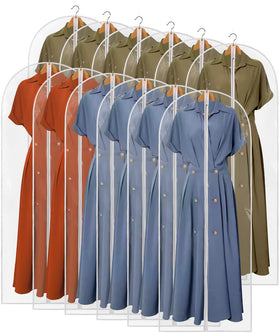 Perber 60-inch dress bag pack12 protects a long gown from dust and moisture