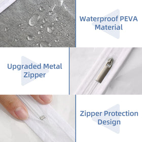 Perber clear design enhances visibility while keeping clothes dust-free in the closet